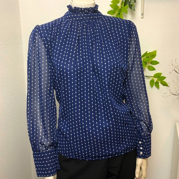 Elegant Blue Blouse - Picture 1 of 6